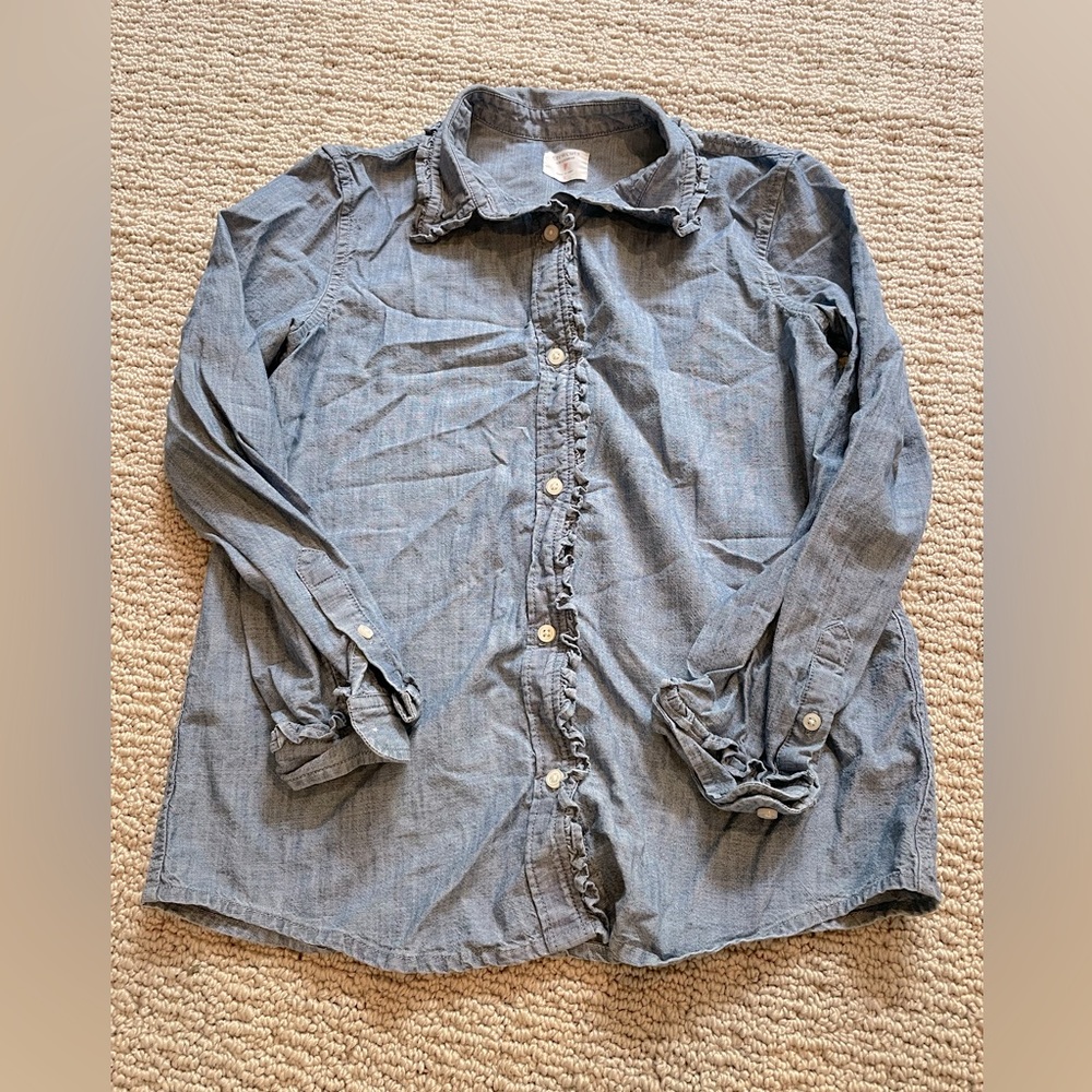 Crewcuts chambray button down shirt